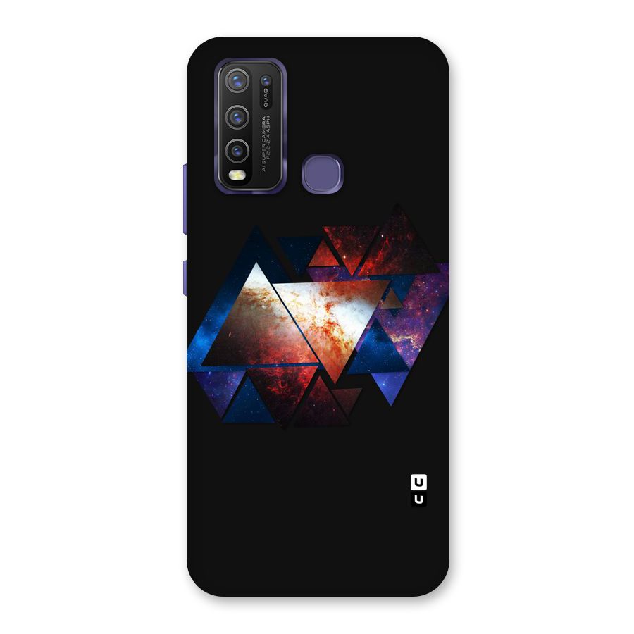 Fire Galaxy Triangles Back Case for Vivo Y30