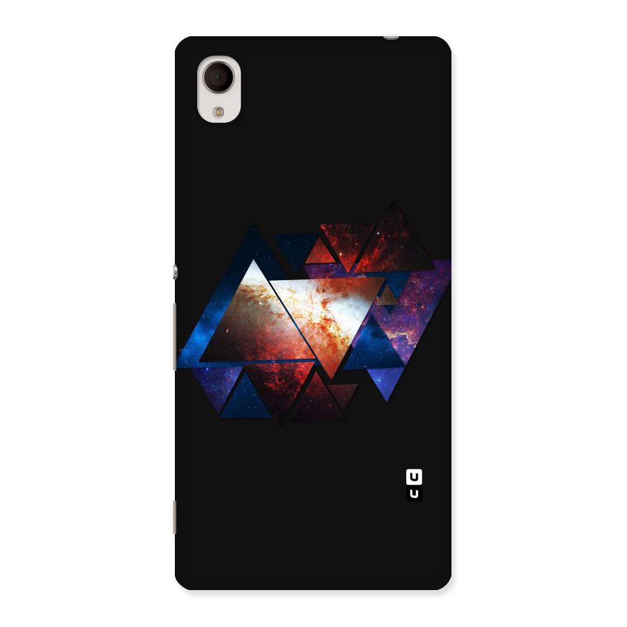 Fire Galaxy Triangles Back Case for Xperia M4 Aqua