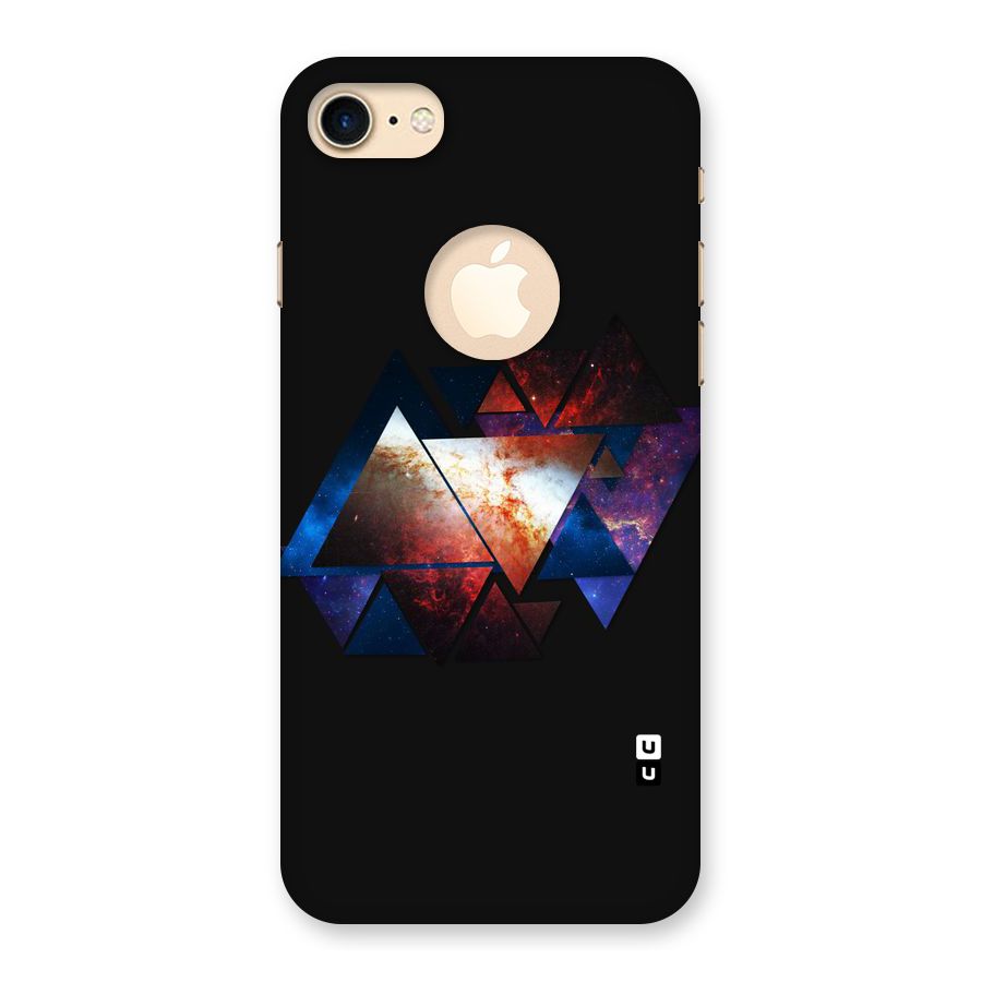 Fire Galaxy Triangles Back Case for iPhone 7 Logo Cut