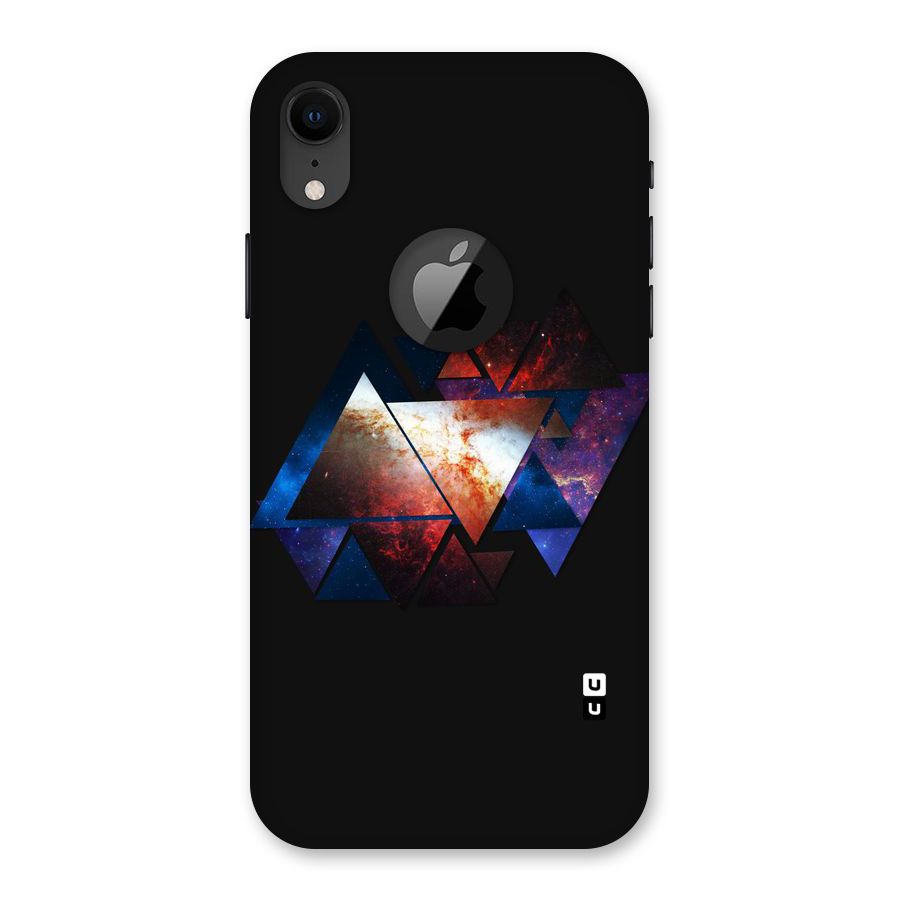 Fire Galaxy Triangles Back Case for iPhone XR Logo Cut