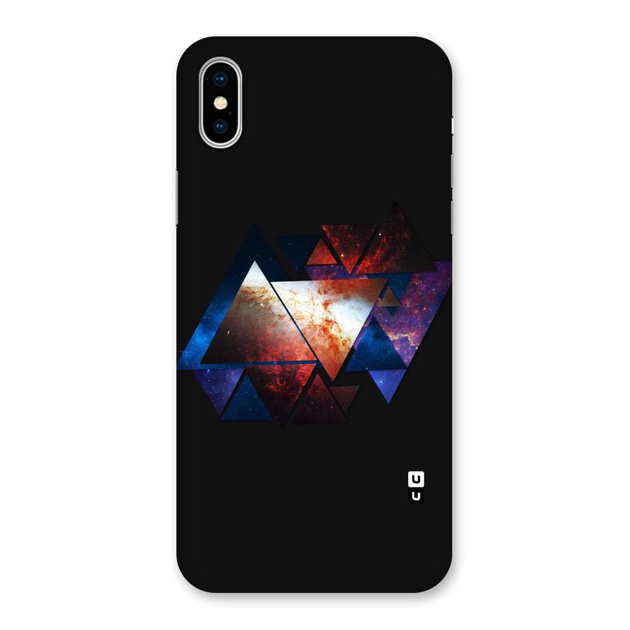 Fire Galaxy Triangles Back Case for iPhone XS