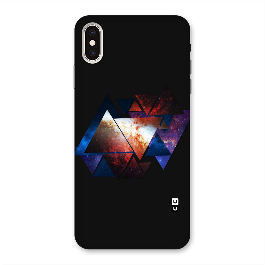Fire Galaxy Triangles Back Case for iPhone XS Max