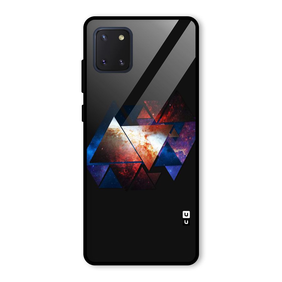 Fire Galaxy Triangles Glass Back Case for Galaxy Note 10 Lite