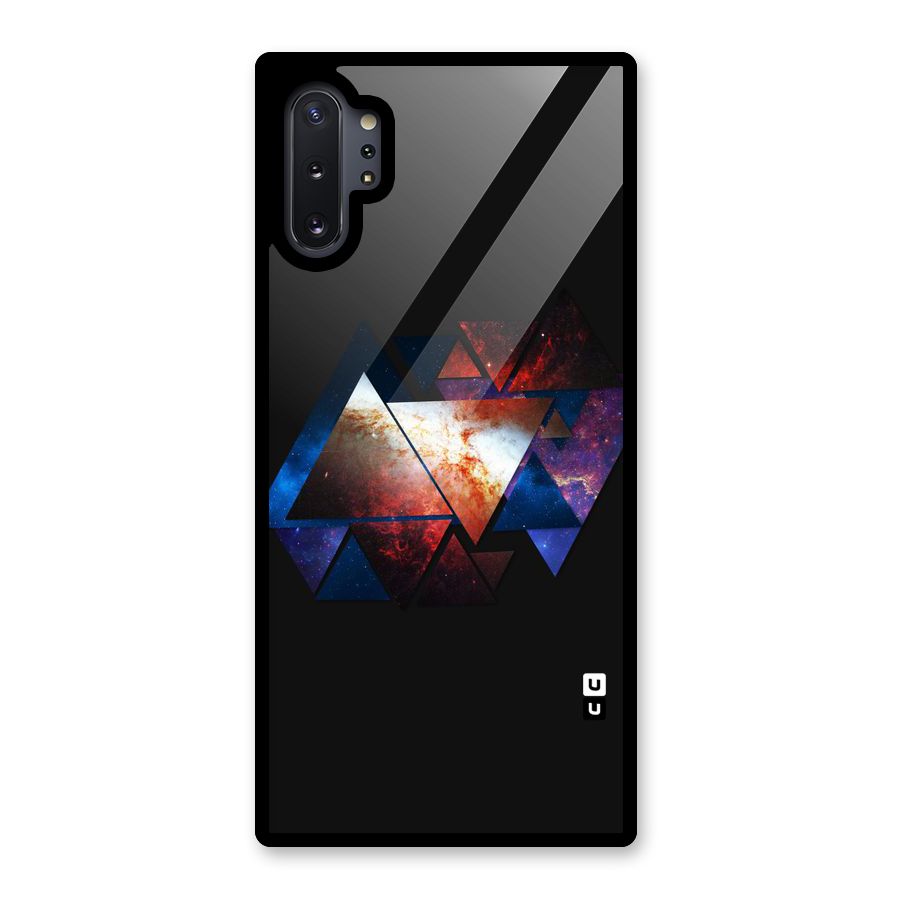 Fire Galaxy Triangles Glass Back Case for Galaxy Note 10 Plus