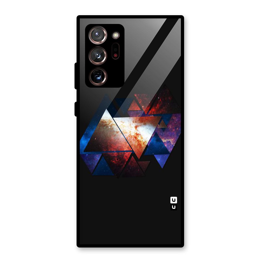 Fire Galaxy Triangles Glass Back Case for Galaxy Note 20 Ultra