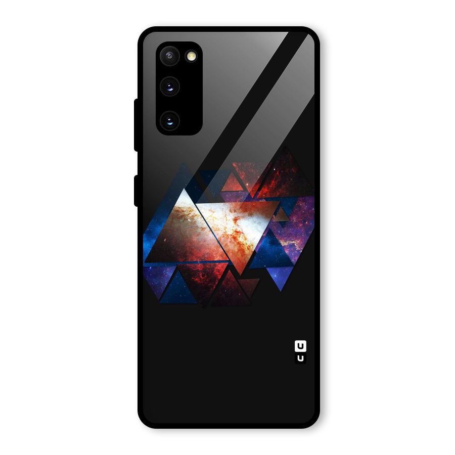 Fire Galaxy Triangles Glass Back Case for Galaxy S20 FE