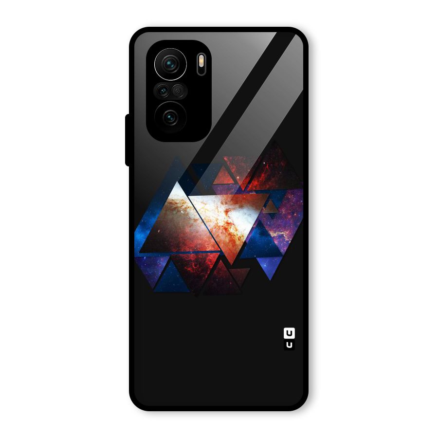 Fire Galaxy Triangles Glass Back Case for Mi 11X Pro