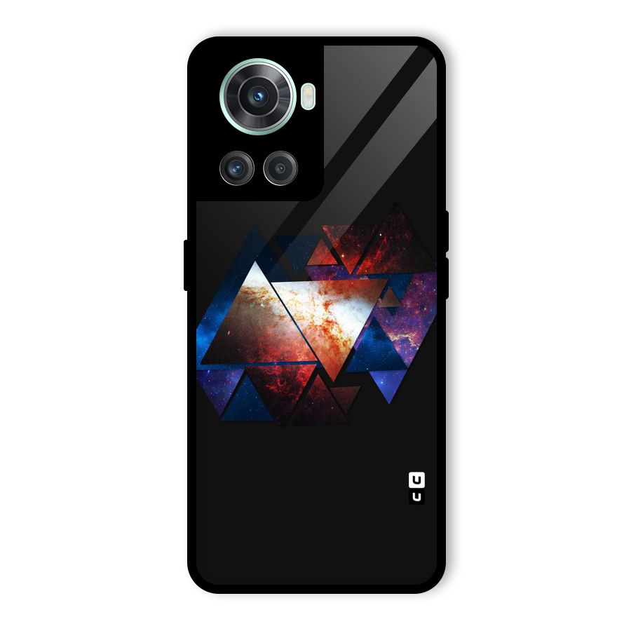 Fire Galaxy Triangles Glass Back Case for OnePlus 10R