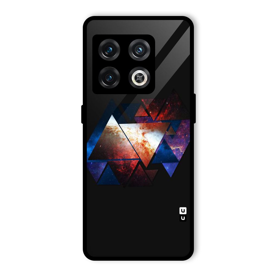 Fire Galaxy Triangles Glass Back Case for OnePlus 10 Pro 5G