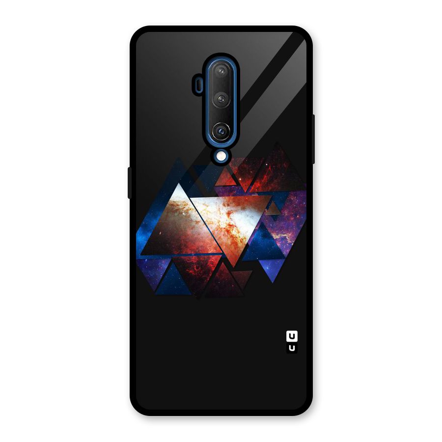 Fire Galaxy Triangles Glass Back Case for OnePlus 7T Pro