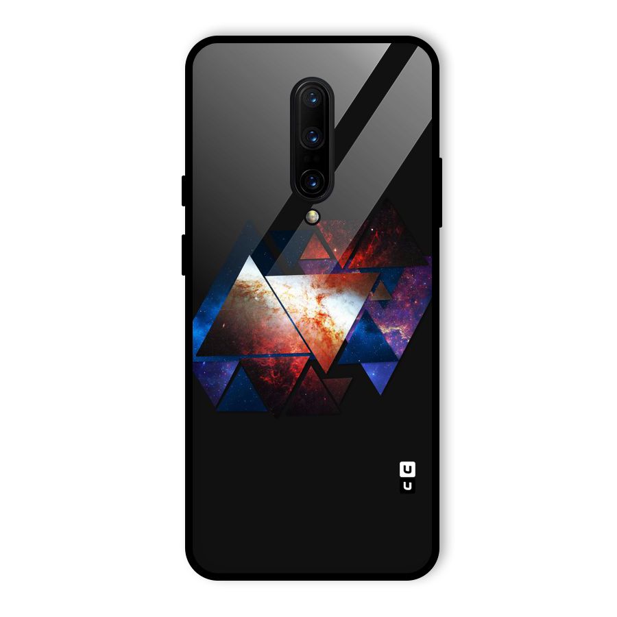 Fire Galaxy Triangles Glass Back Case for OnePlus 7 Pro