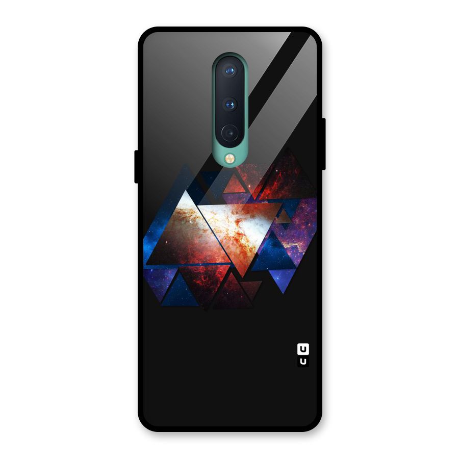 Fire Galaxy Triangles Glass Back Case for OnePlus 8