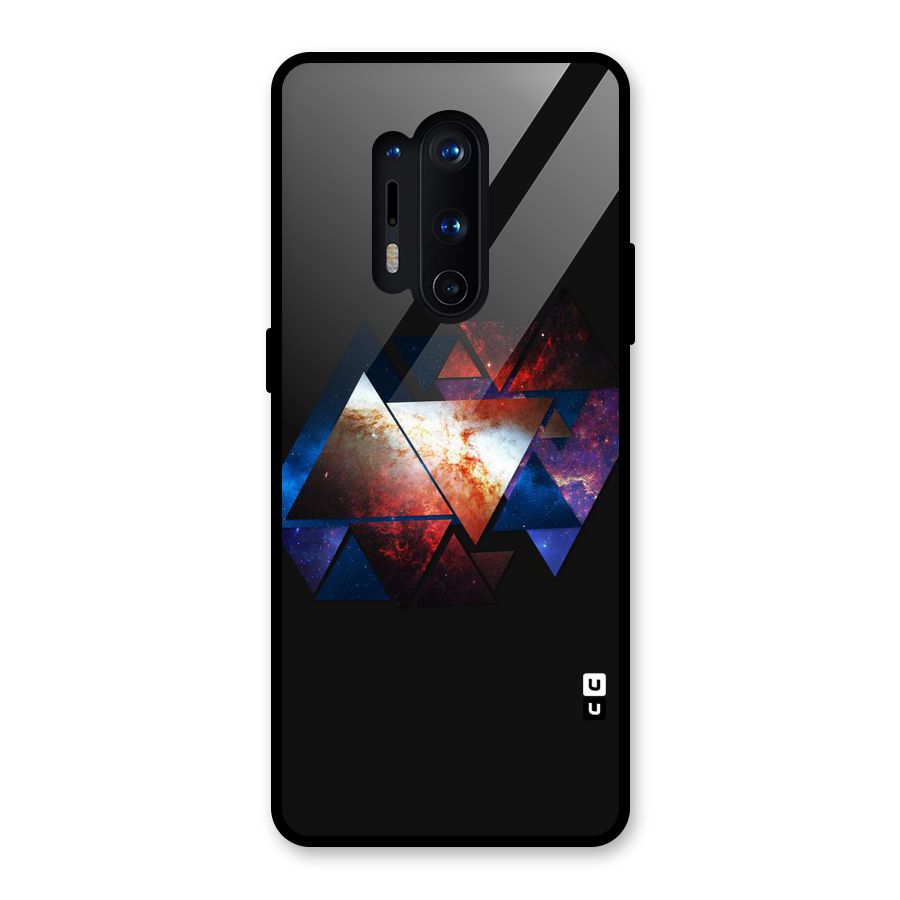 Fire Galaxy Triangles Glass Back Case for OnePlus 8 Pro