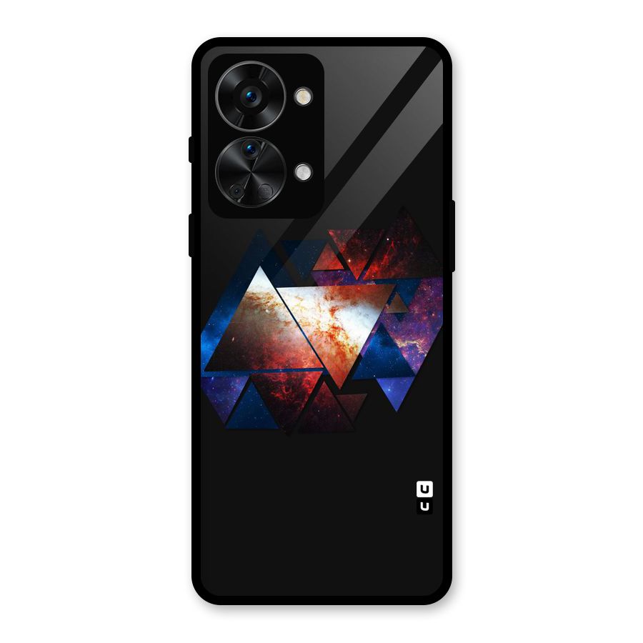 Fire Galaxy Triangles Glass Back Case for OnePlus Nord 2T