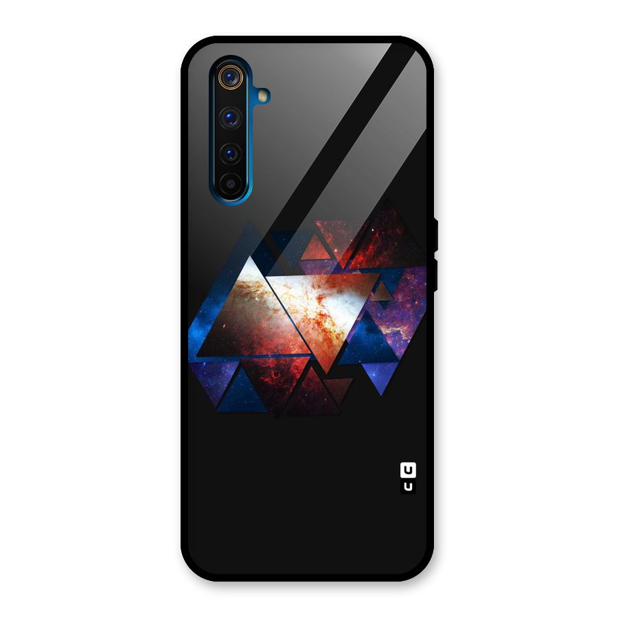 Fire Galaxy Triangles Glass Back Case for Realme 6 Pro