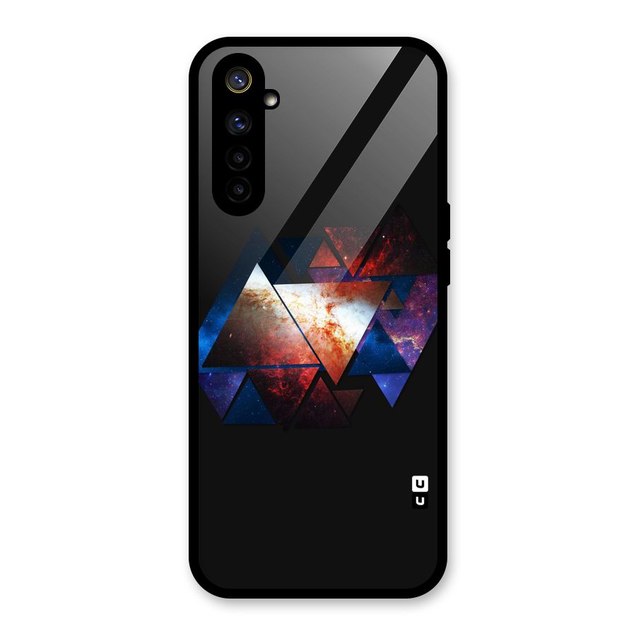 Fire Galaxy Triangles Glass Back Case for Realme 6i
