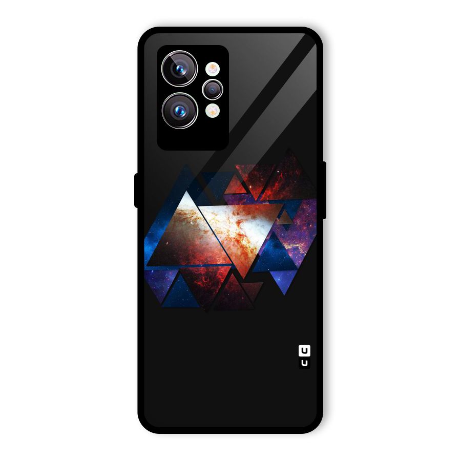 Fire Galaxy Triangles Glass Back Case for Realme GT2 Pro
