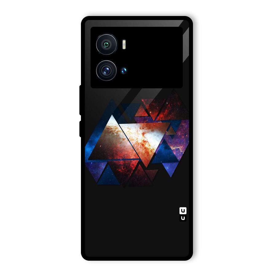 Fire Galaxy Triangles Glass Back Case for Vivo iQOO 9 Pro