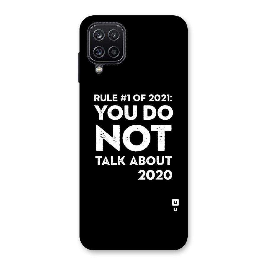 First Rule of 2021 Back Case for Galaxy A12