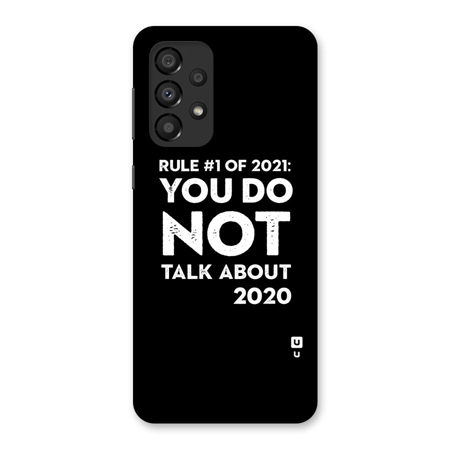 First Rule of 2021 Back Case for Galaxy A33 5G