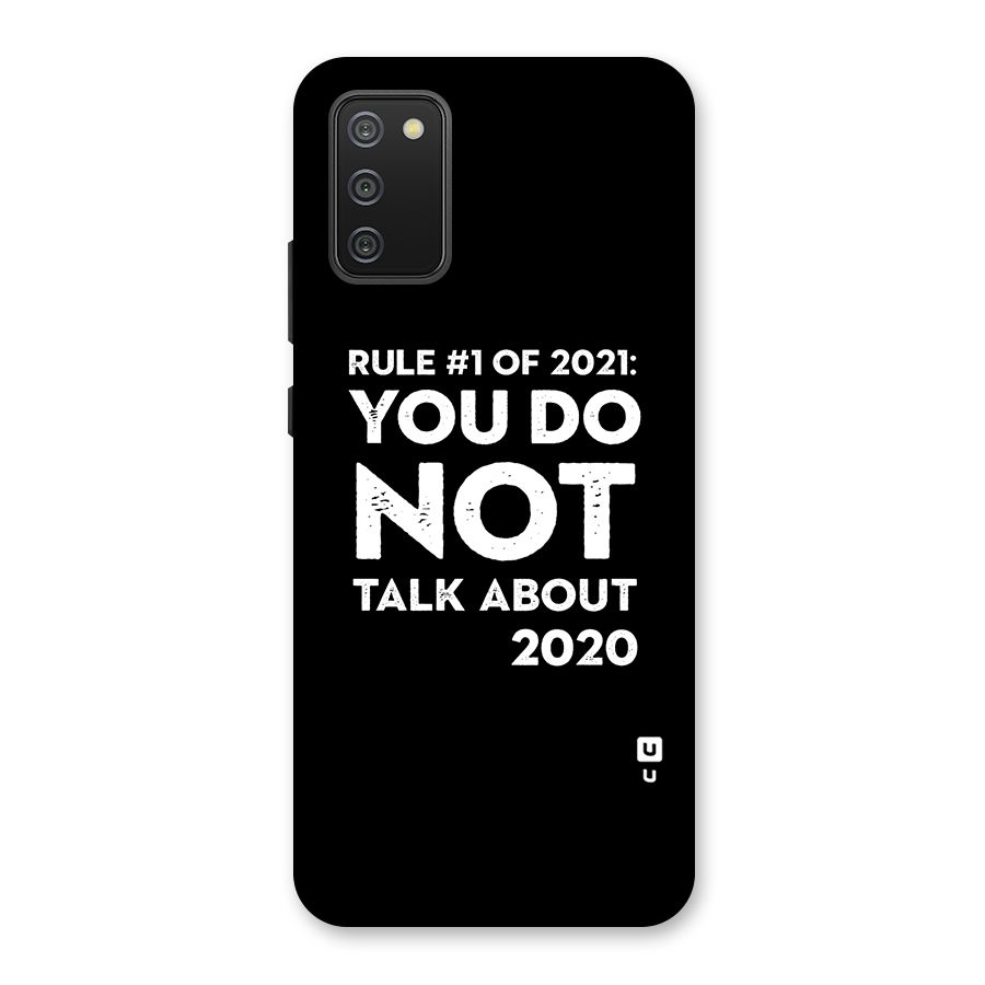 First Rule of 2021 Back Case for Galaxy M02s