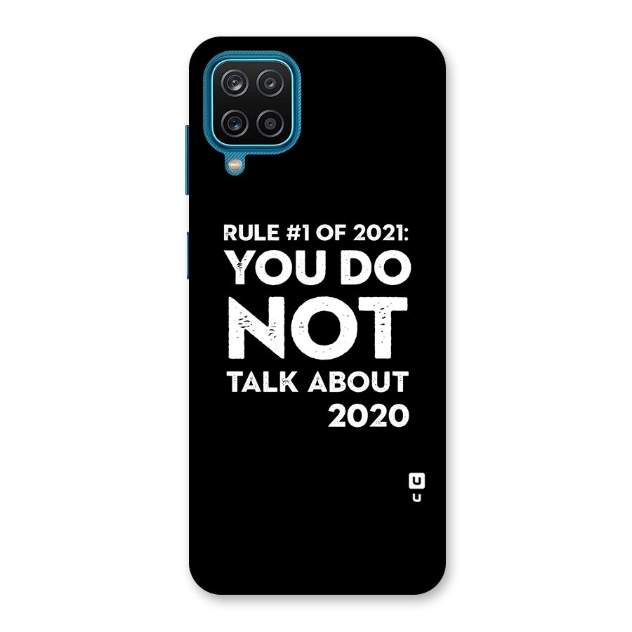 First Rule of 2021 Back Case for Galaxy M12