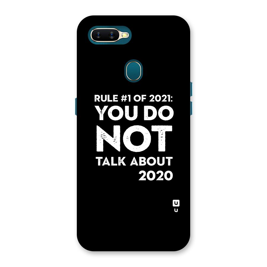 First Rule of 2021 Back Case for Oppo A11k