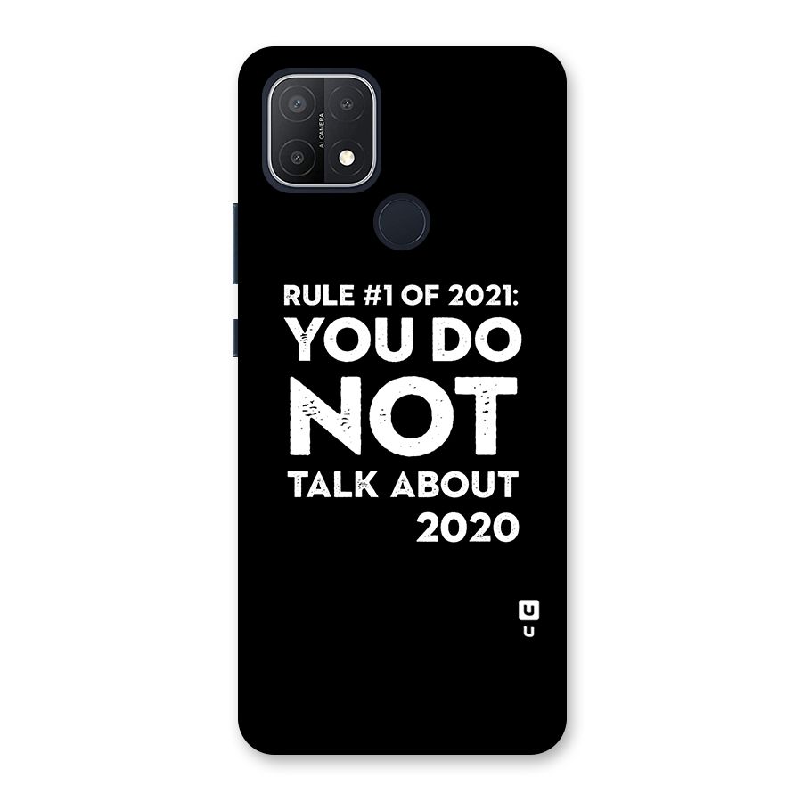 First Rule of 2021 Back Case for Oppo A15