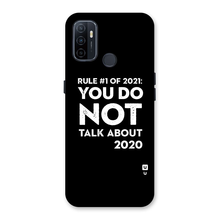 First Rule of 2021 Back Case for Oppo A32