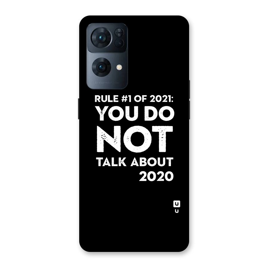 First Rule of 2021 Back Case for Oppo Reno7 Pro 5G