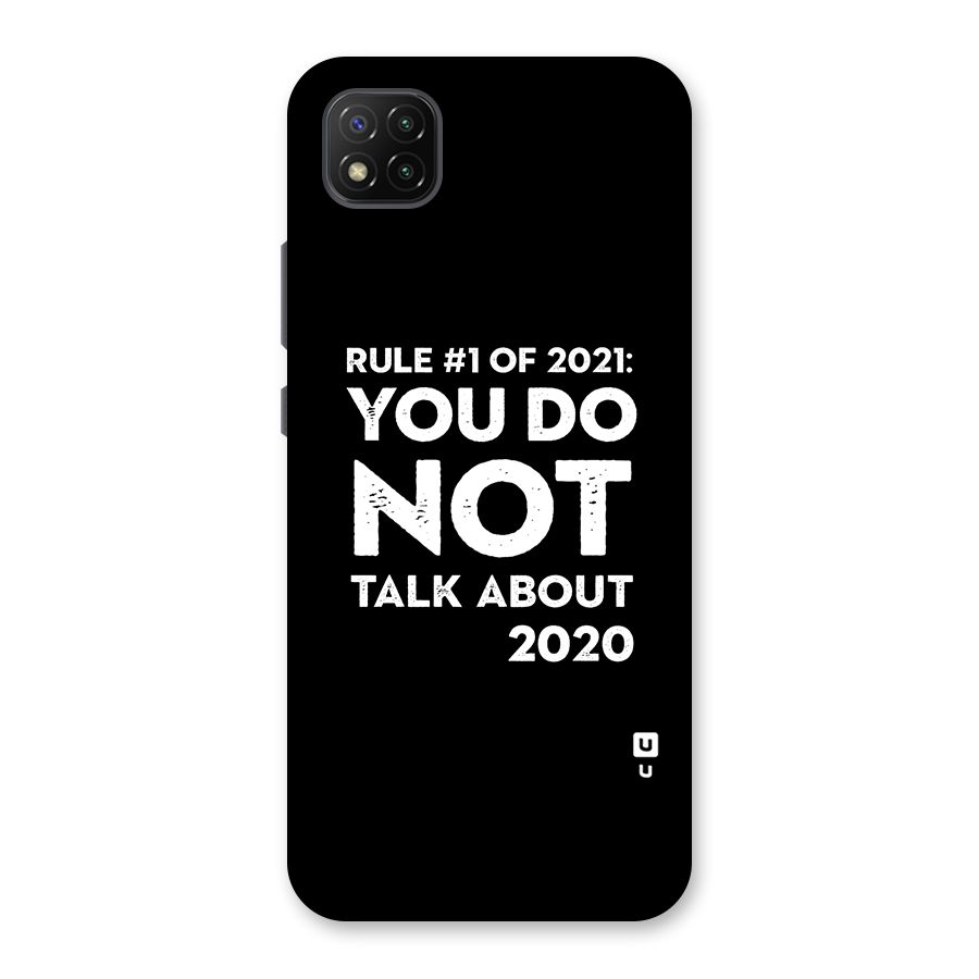 First Rule of 2021 Back Case for Poco C3