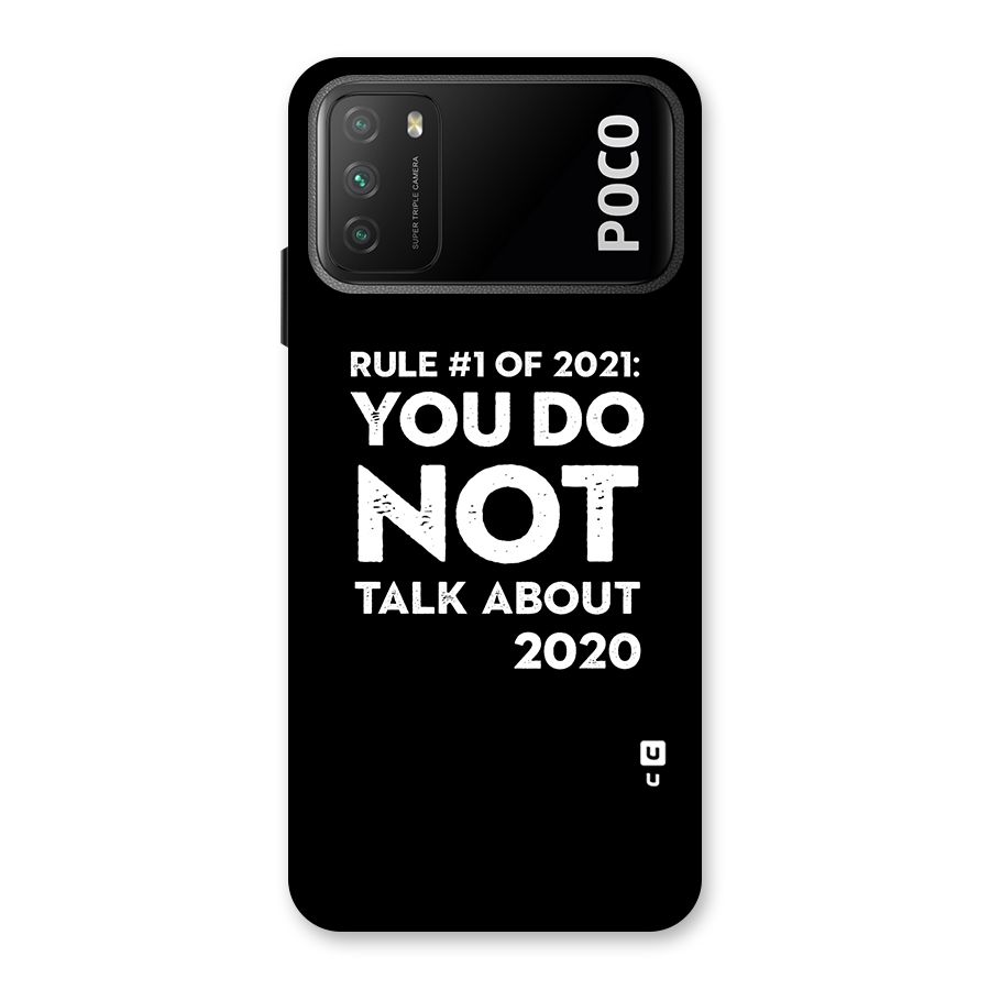 First Rule of 2021 Back Case for Poco M3