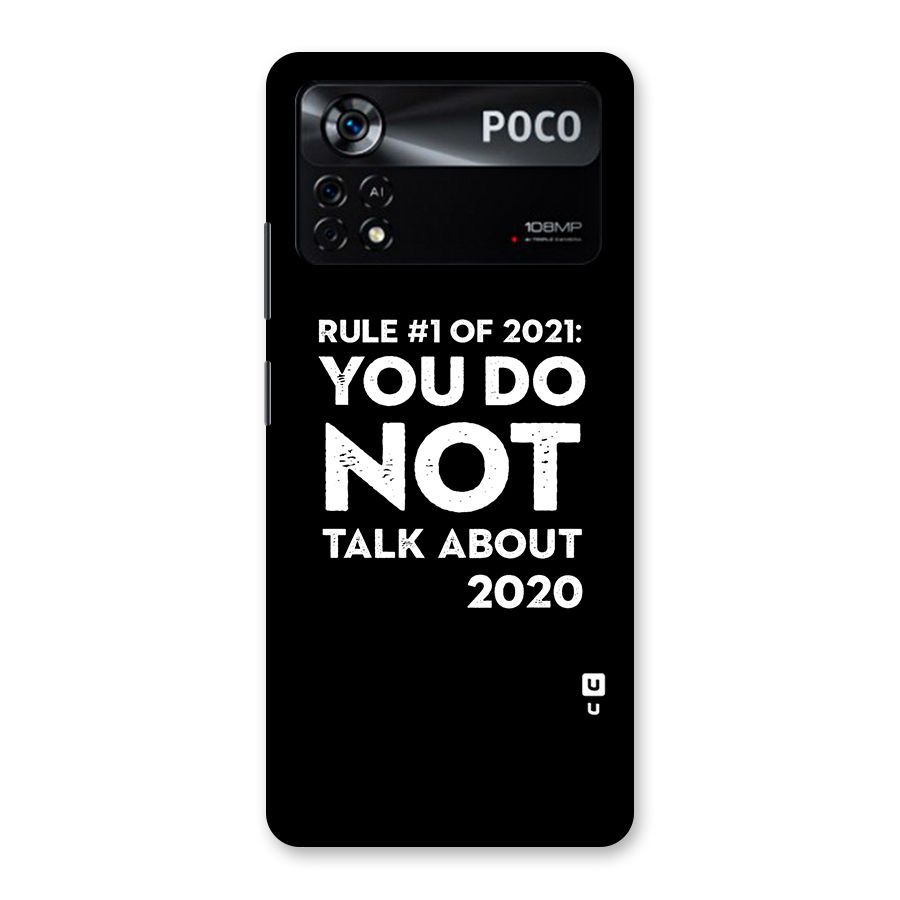 First Rule of 2021 Back Case for Poco X4 Pro 5G