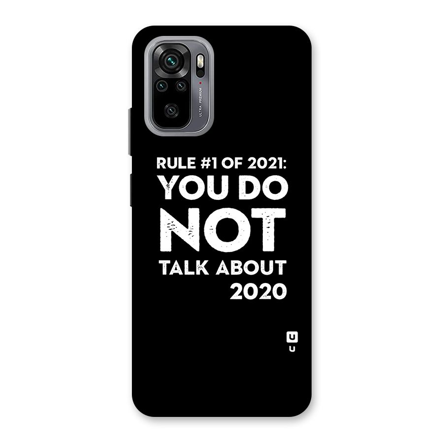 First Rule of 2021 Back Case for Redmi Note 10