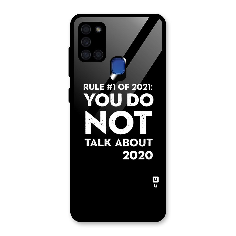 First Rule of 2021 Glass Back Case for Galaxy A21s