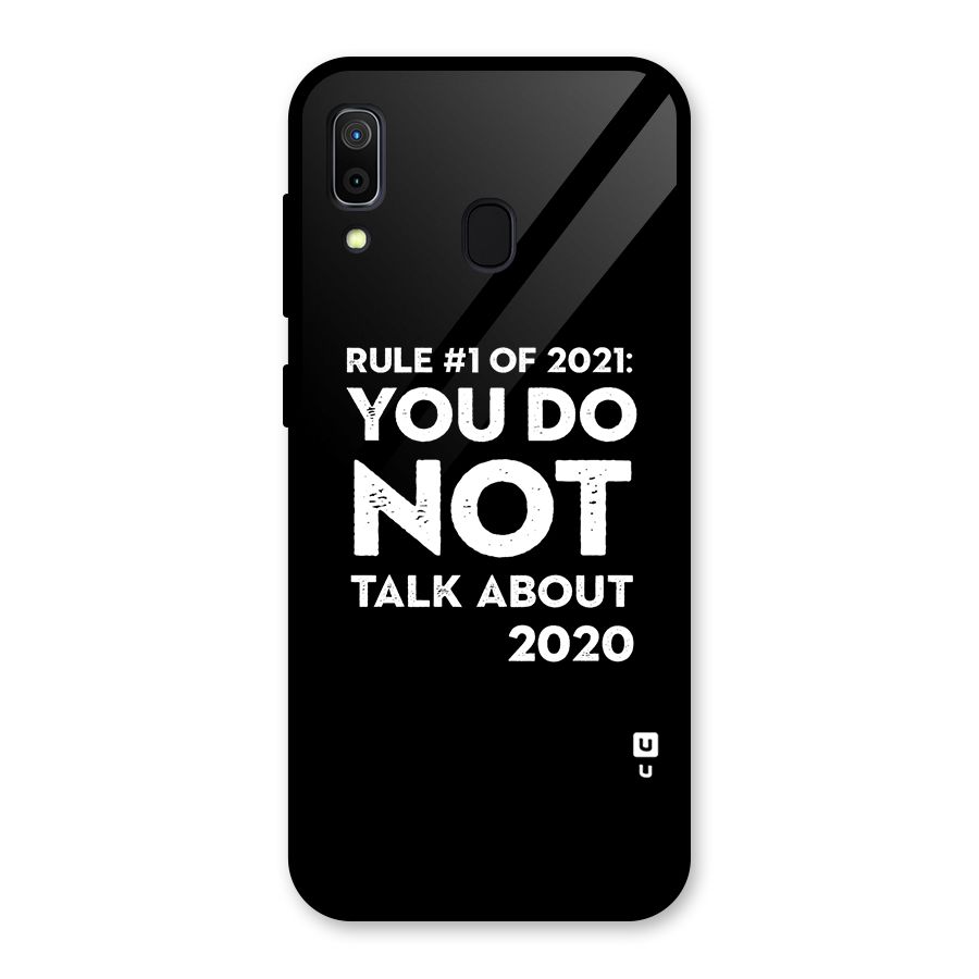 First Rule of 2021 Glass Back Case for Galaxy A30