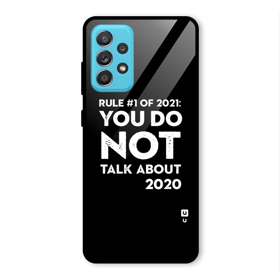 First Rule of 2021 Glass Back Case for Galaxy A52