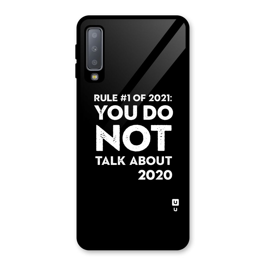 First Rule of 2021 Glass Back Case for Galaxy A7 (2018)