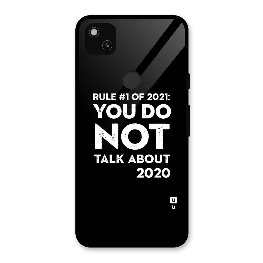First Rule of 2021 Glass Back Case for Google Pixel 4a