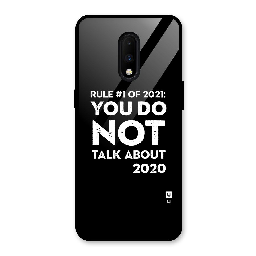 First Rule of 2021 Glass Back Case for OnePlus 7