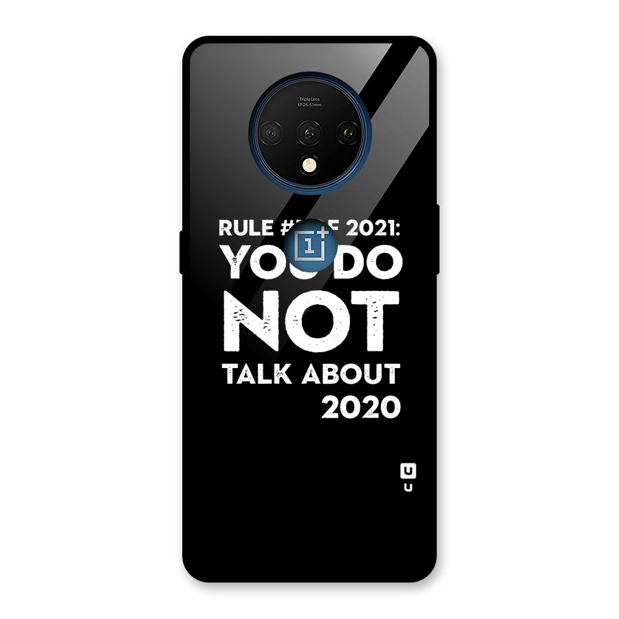 First Rule of 2021 Glass Back Case for OnePlus 7T