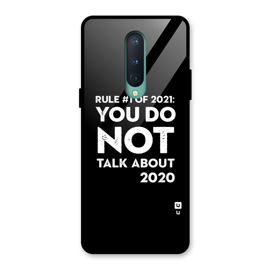 First Rule of 2021 Glass Back Case for OnePlus 8