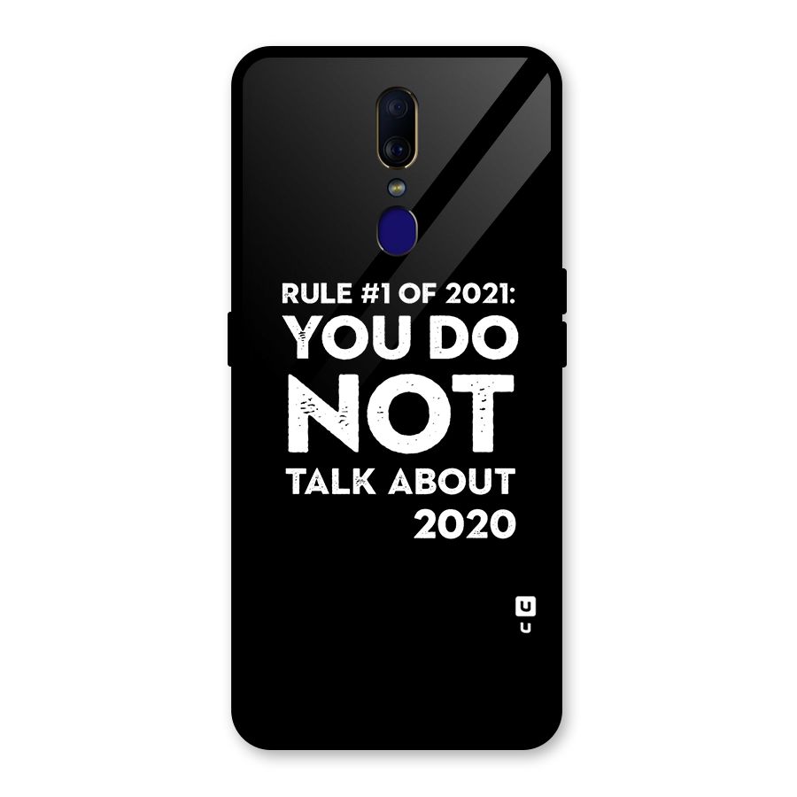 First Rule of 2021 Glass Back Case for Oppo F11