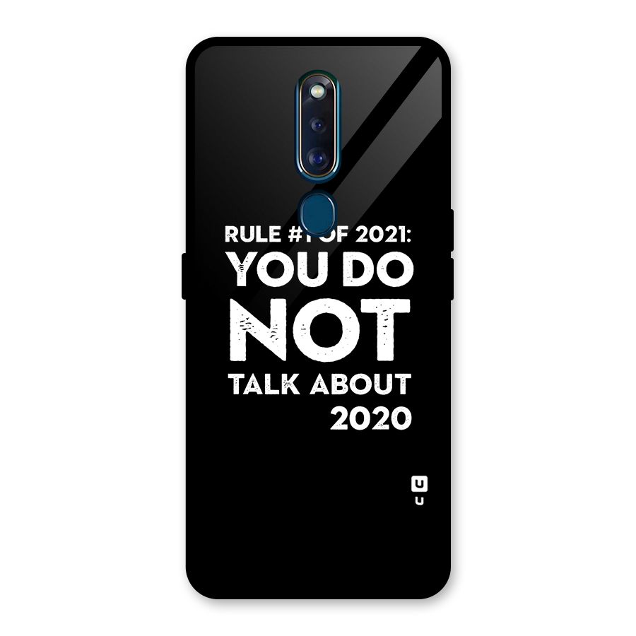 First Rule of 2021 Glass Back Case for Oppo F11 Pro