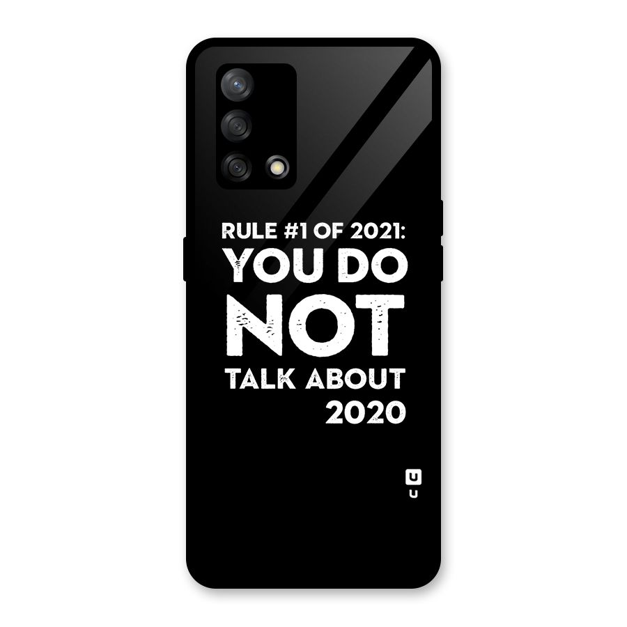 First Rule of 2021 Glass Back Case for Oppo F19