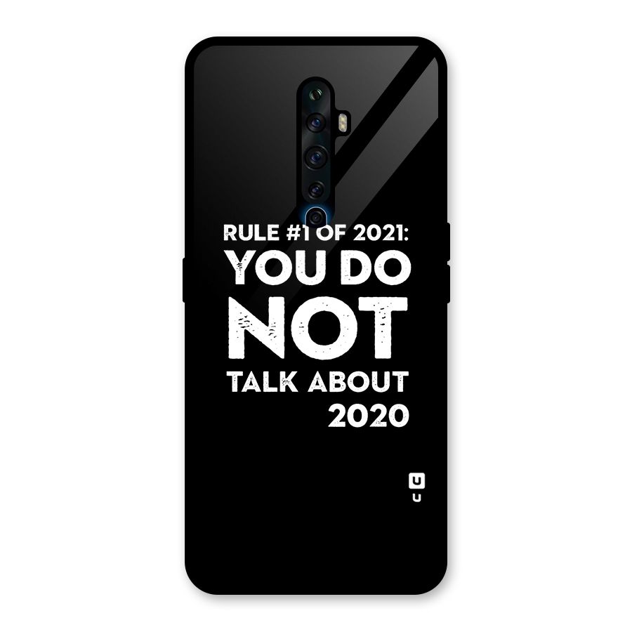First Rule of 2021 Glass Back Case for Oppo Reno2 F