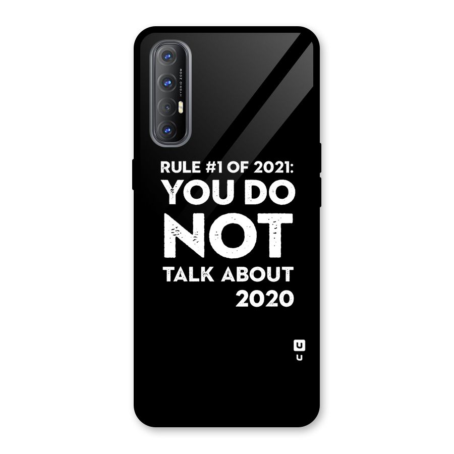 First Rule of 2021 Glass Back Case for Oppo Reno3 Pro