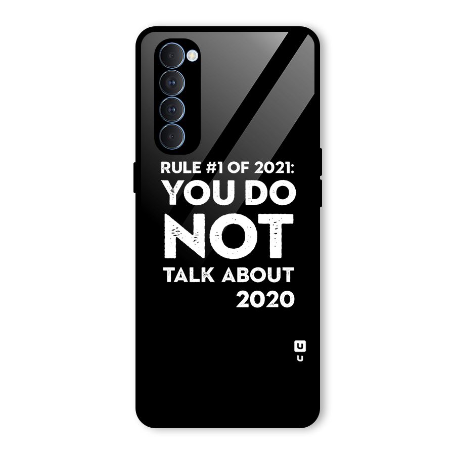 First Rule of 2021 Glass Back Case for Oppo Reno4 Pro