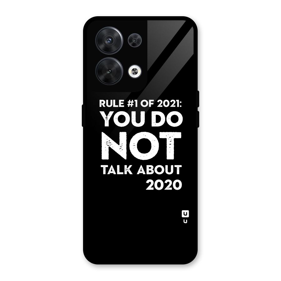 First Rule of 2021 Glass Back Case for Oppo Reno8 5G