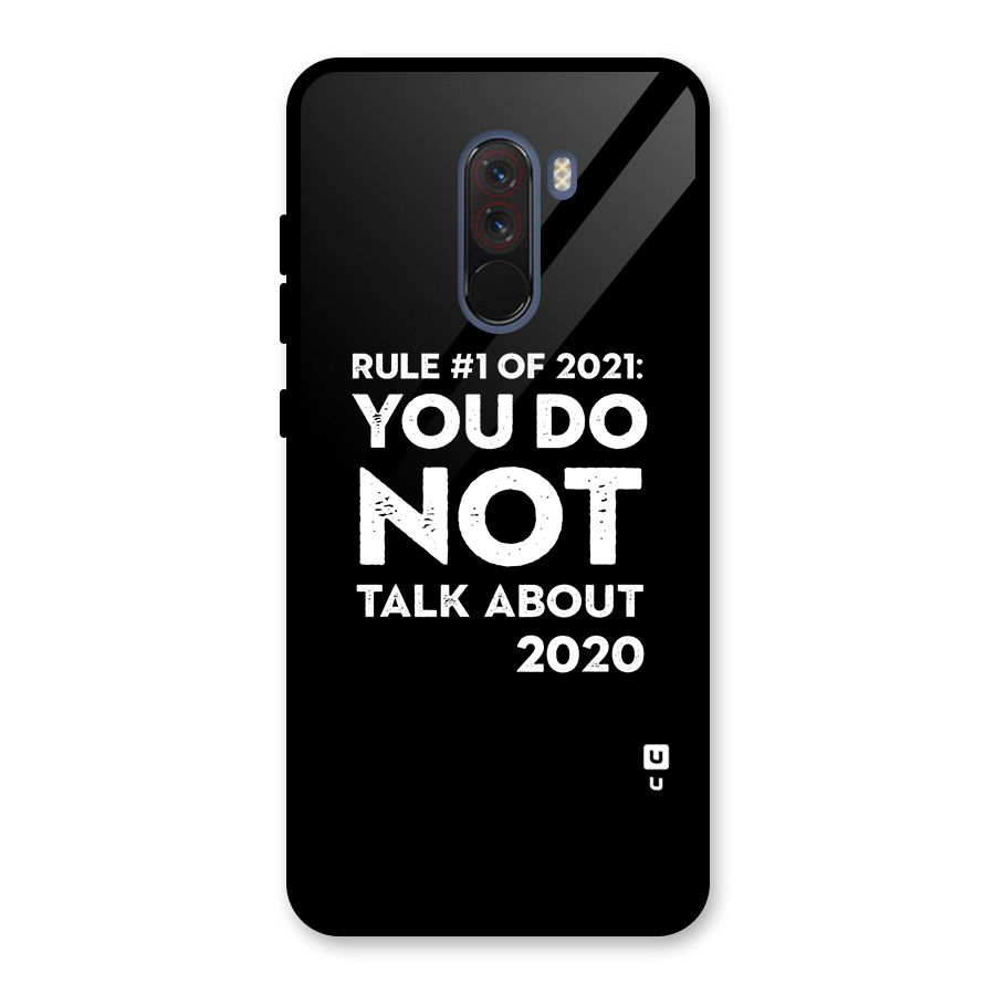 First Rule of 2021 Glass Back Case for Poco F1